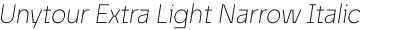 Unytour Extra Light Narrow Italic